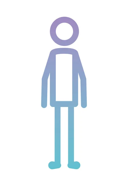 Figura masculina silhueta humana — Vetor de Stock