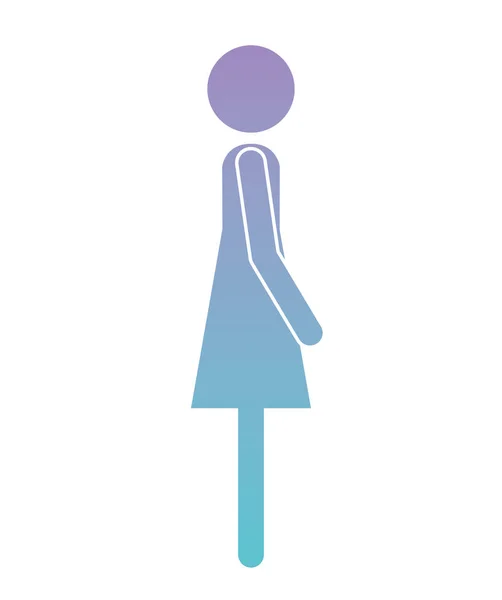 Silhouette féminine silhouette humaine — Image vectorielle