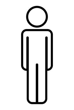 Erkek rakam insan siluet