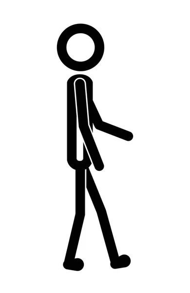 Figura masculina silueta humana — Vector de stock
