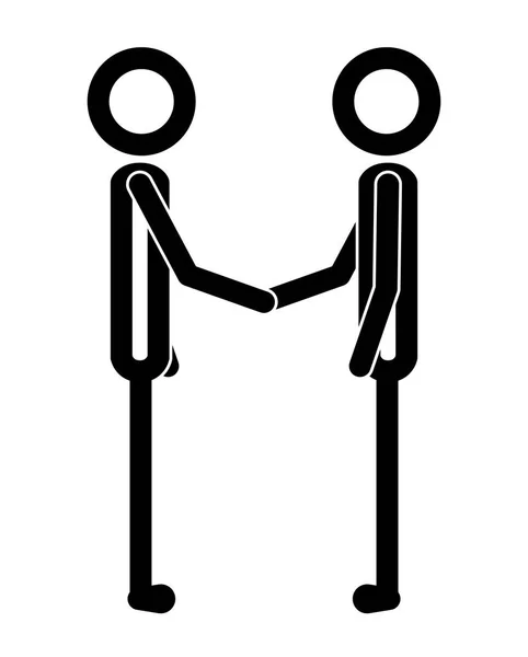 Couple human figures icon — Stock Vector