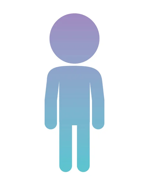 Figura masculina silhueta humana — Vetor de Stock