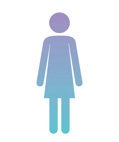 Figura feminina silhueta humana — Vetor de Stock
