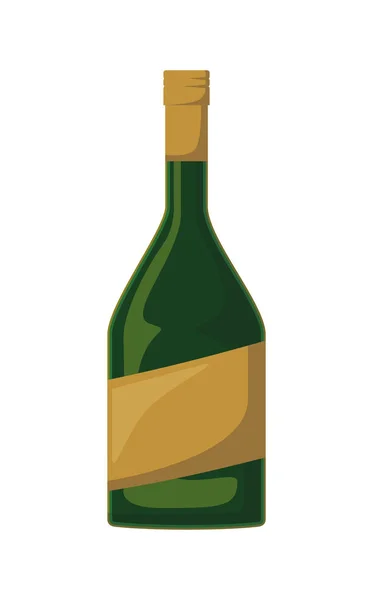 Flaschensymbol für alkoholische Getränke — Stockvektor