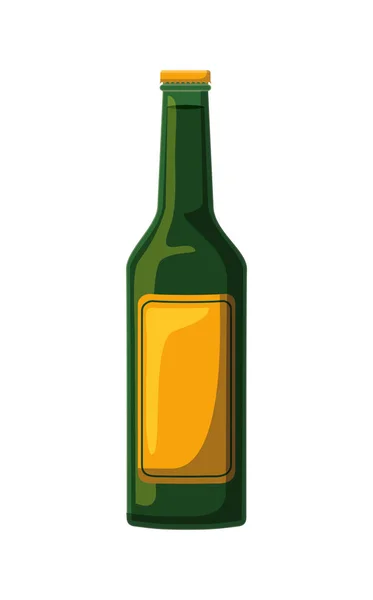Alkoholos ital palack ikonja — Stock Vector