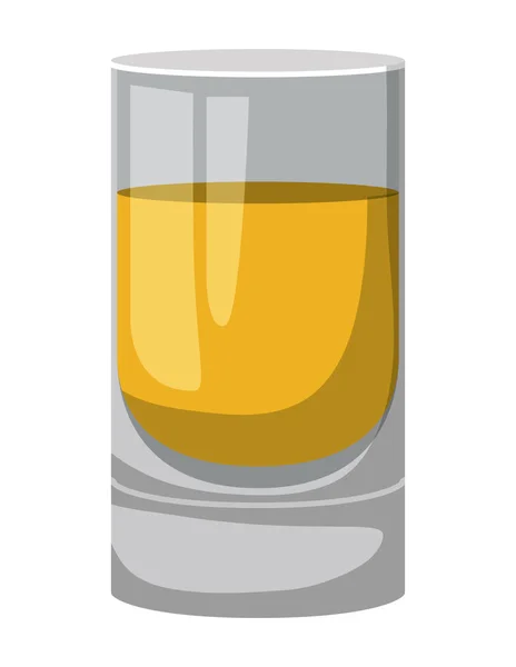 Glass with beverage icon — Stock Vector