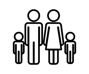 Çocuklar rakamlar ile ebeveynler çift