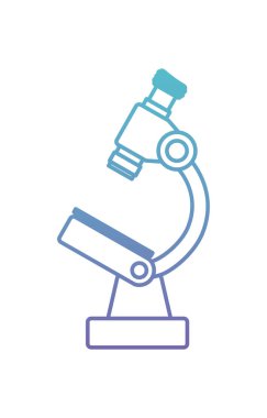 mikroskop laboratuvar izole simgesi