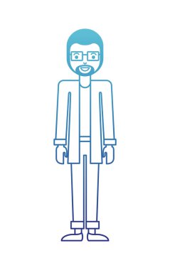 genç adam sakal ve gözlük