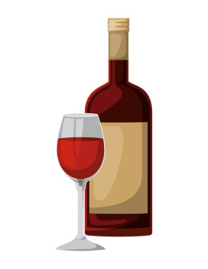 şarap bardağı ve şişe simgesi
