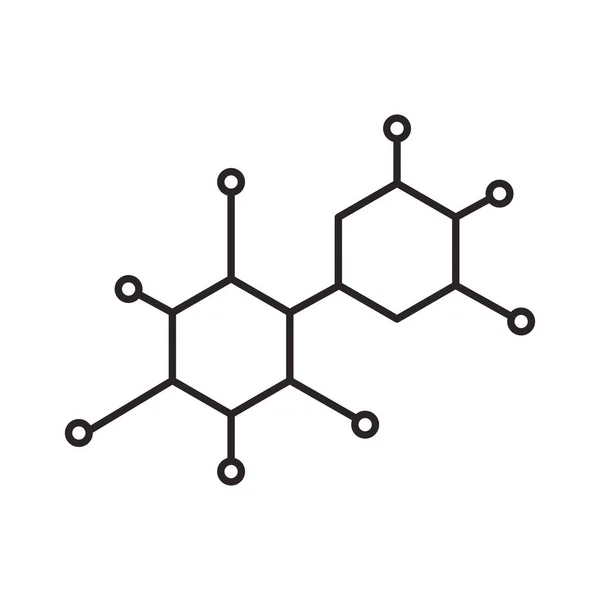 Struktúra molekuláris tudományos ikon — Stock Vector