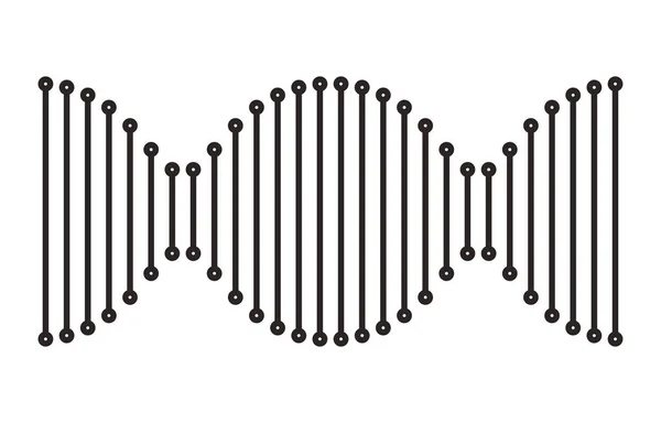 Cadena de ADN vertical ciencia monocromo — Archivo Imágenes Vectoriales