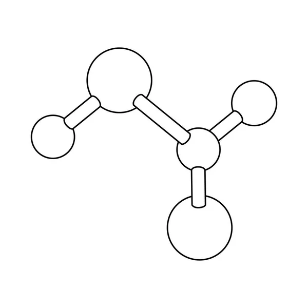 Structure molecular science icon — Stock Vector