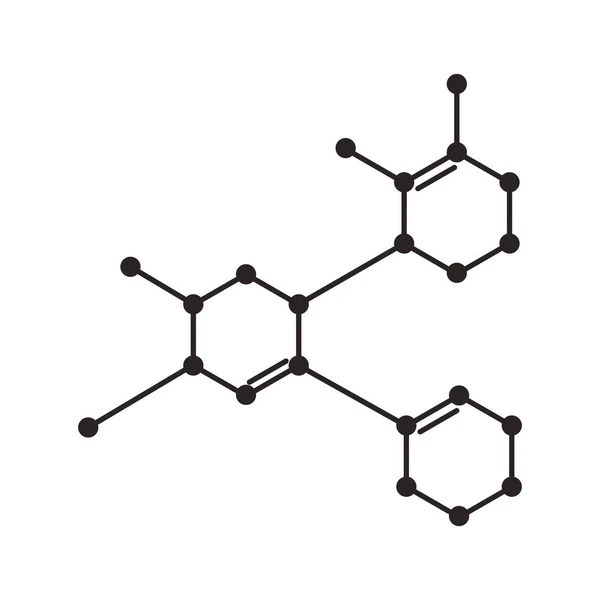 Struktur ikon ilmu molekuler - Stok Vektor