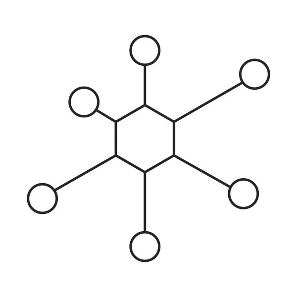 Struktur molekulare Wissenschaft Ikone — Stockvektor