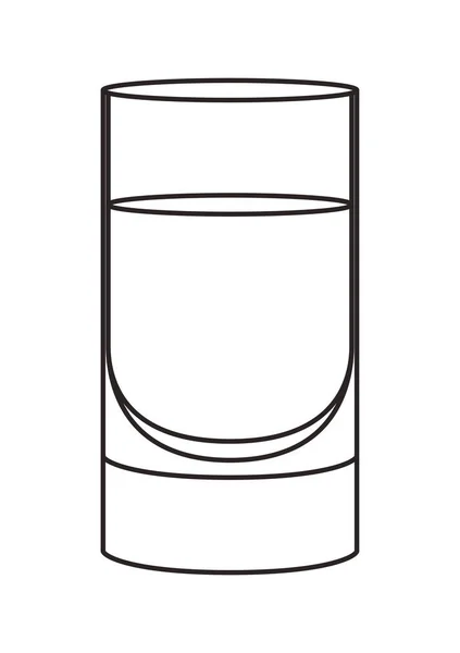 Glas med dryck ikon — Stock vektor