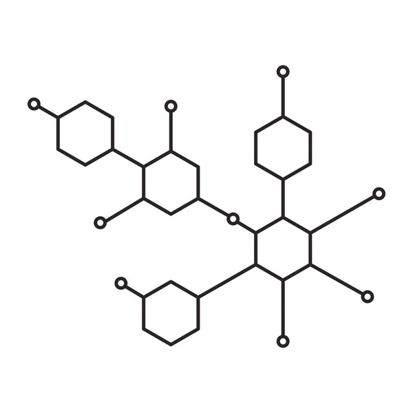 Estructura ciencia molecular icono — Vector de stock