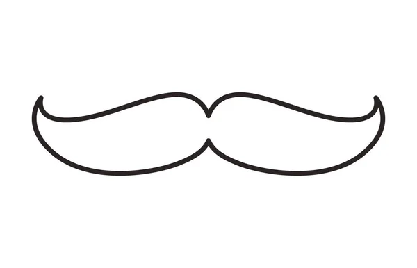 Icône de moustache de style hipster — Image vectorielle