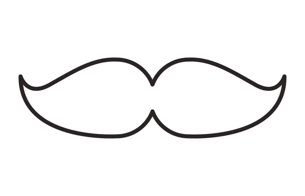 Icône de moustache de style hipster — Image vectorielle