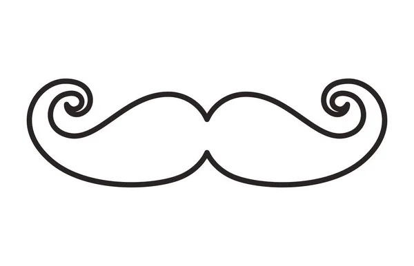 Icône de moustache de style hipster — Image vectorielle