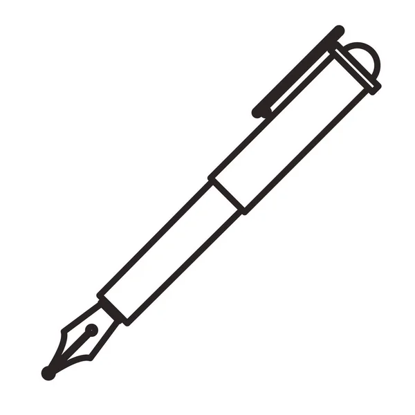 Eleganter Stift isolierte Ikone — Stockvektor