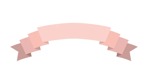单曲和经典的粉红色丝带框架 — 图库矢量图片