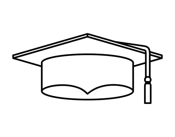 Sombrero de graduación icono aislado — Archivo Imágenes Vectoriales