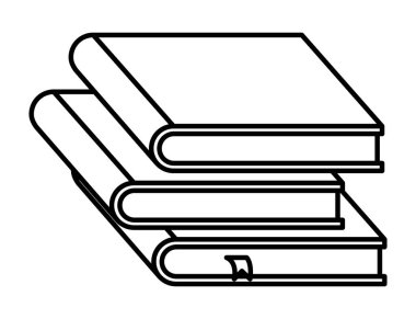 yığın kitapları izole edilmiş simge