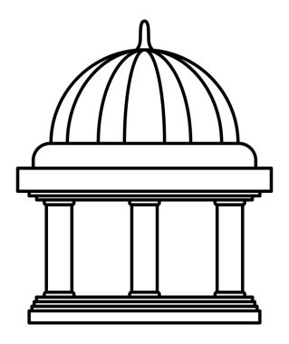 Banka binası simgesi izole edildi