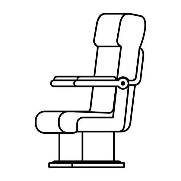 Vliegtuig stoel geïsoleerde pictogram — Stockvector