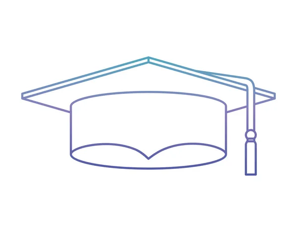 Chapéu ícone de graduação isolado — Vetor de Stock