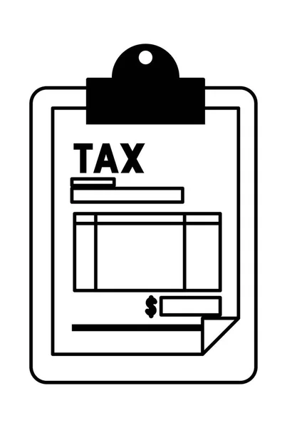 Буфер обмена с налоговым документом — стоковый вектор