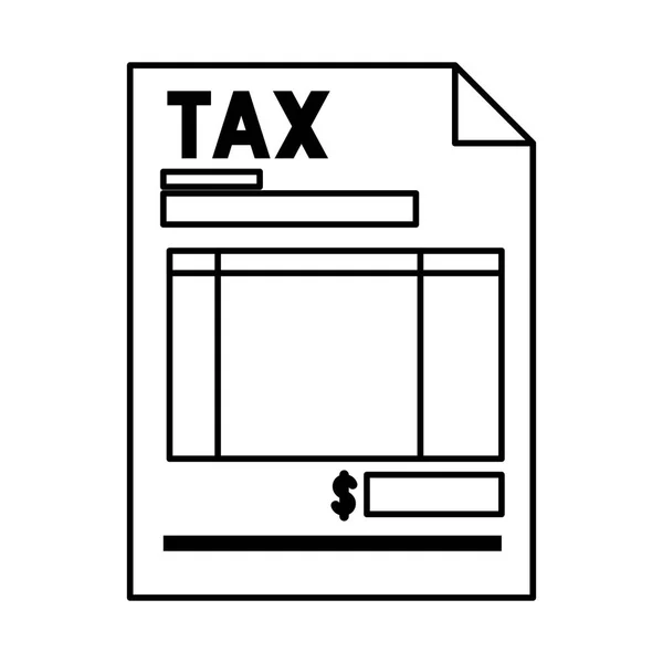 Pictogram voor belastingdocument papier — Stockvector