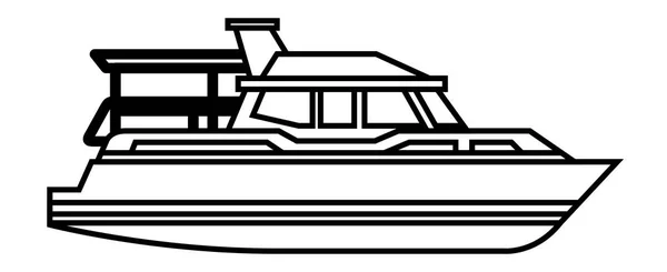 Yacht bateau icône isolée — Image vectorielle