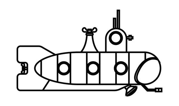 Підводний підводний ізольований значок — стоковий вектор