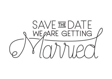 El yapımı yazı ile evli kutlama kartı