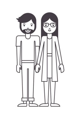 Çift avatar karakter simgeler