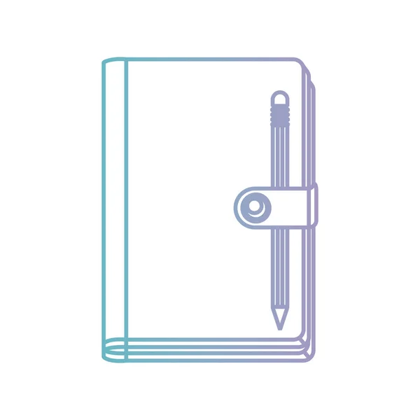 Dagbok stängd med penna — Stock vektor