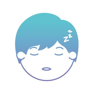 adam kafa karikatür karakter uyuyan