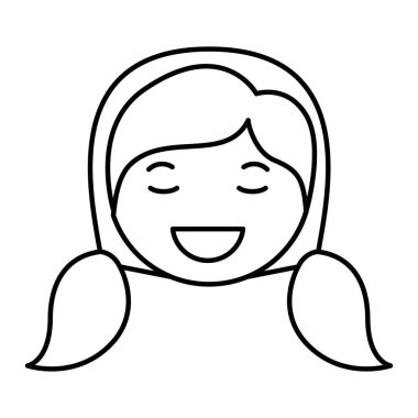 kafa karikatür kadın karakter mutlu