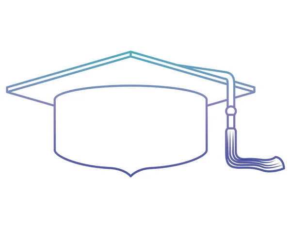 Chapéu ícone de graduação isolado — Vetor de Stock