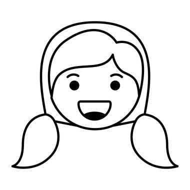 kafa karikatür kadın karakter mutlu