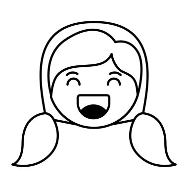 kafa karikatür kadın karakter mutlu