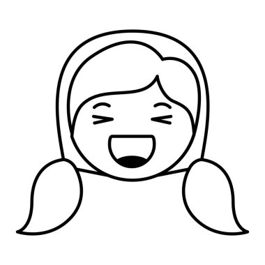 kafa karikatür kadın karakter mutlu