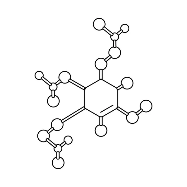Structure science moléculaire icône — Image vectorielle