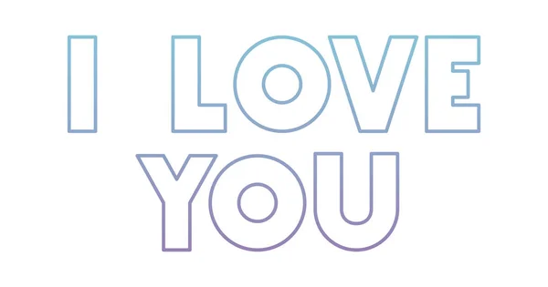 Bericht van de liefde met de hand gemaakt lettertype — Stockvector