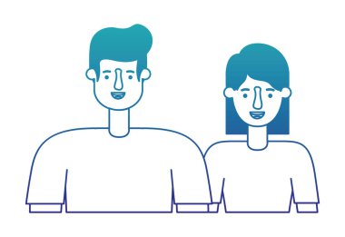 Çift avatar karakter simgeler