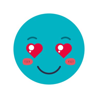 aşk Kawaii karakter karikatür kafa