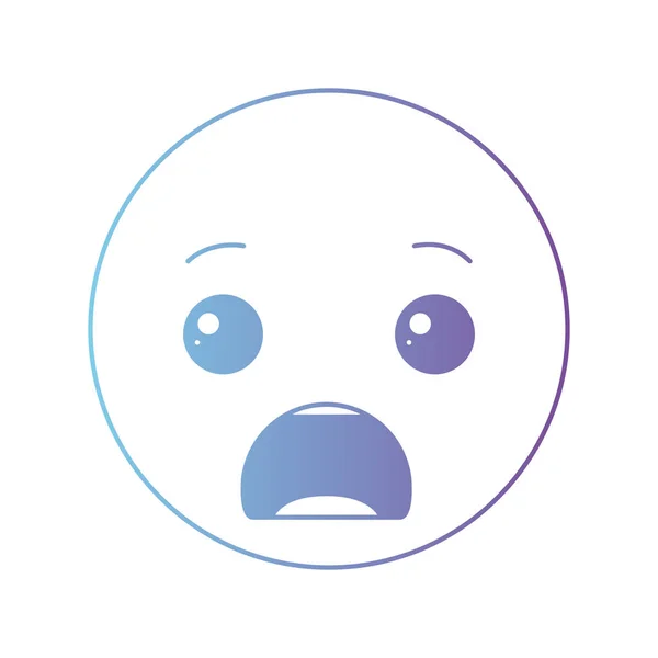 Καρτούν θυμωμένος κεφάλι χαριτωμένο χαρακτήρα — Διανυσματικό Αρχείο