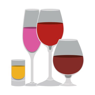 bardak ve gözlük seti simgeleri